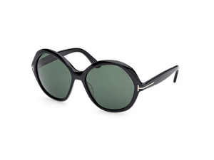 01N - Shiny Black with Green Lenses