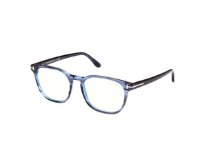 092 - Blue Striped with Clear Lenses