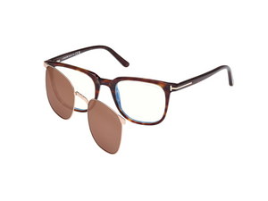052 - Dark Havana with Clear Lenses