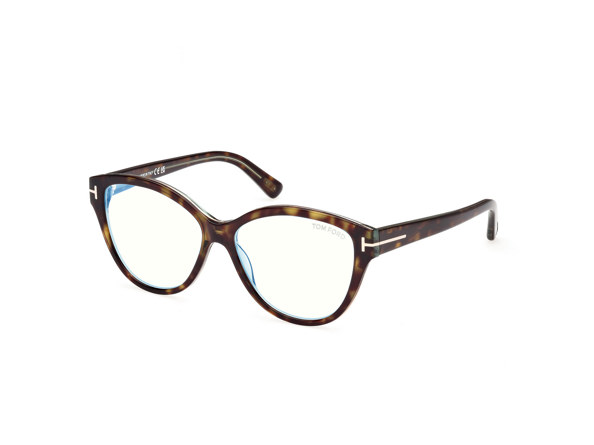Tom Ford FT5954 Eyeglasses Black Acetate/Metal Tom Ford Blue Light Block Cat Eye Ladies Eyeglasses FT5954-B  main image 3