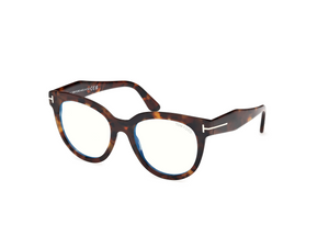 052 - Dark Havana with Clear Lenses