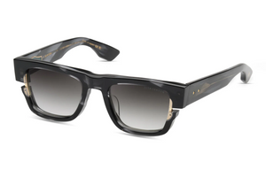 DTS122-53-06 Ink Swirl - Yellow Gold with Grey to Clear Gradient Lenses