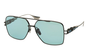 DTS159-A-03 Black Rhodium - Brushed White Gold with Green to Clear Gradient Lenses