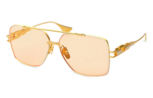 DTS159-A-05 Brushed White Gold - Capuccino with Brown to Clear Gradient Lenses
