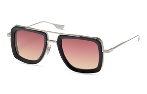 DTS465-A-03 Raw Titanium - Matte Black with Saturn Sunset Gradient Lenses