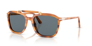 960/R5 - Striped Brown with Blue Lenses