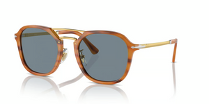 960/56 - Striped Brown with Light Blue Lenses