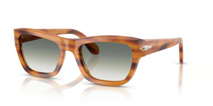 960/3A - Striped Brown with Clear Gradient Green Lenses