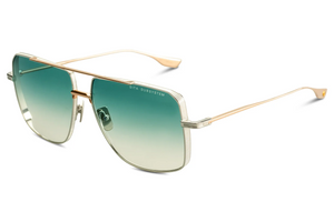 DTS157-A-03 Silver - Rose Gold with  Dark Turquoise To Clear Gradient Lenses