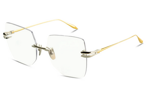DTX155-A-03 Silver - White Gold with Clear Lenses