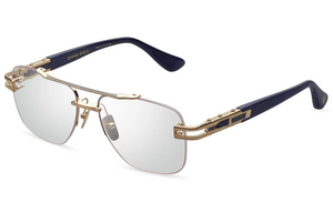 DTX146-A-03  White Gold - Blue with Clear Lenses