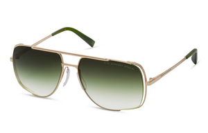 DRX-2010-P-MOS-60 White Gold - Crystal Black Moss with Green to Clear Gradient Lenses