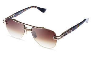 DTS139-A-02-Z White Gold - Brown with  Dark Brown to Clear Lenses