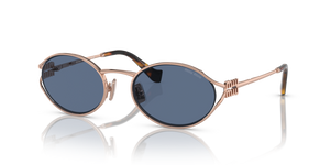 ZVF1V1 - Pink Gold with Dark Blue Lenses