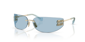 ZVN10P - Pale Gold with Light Blue Lenses