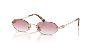 ZVN70O - Pale Gold with Clear Gradient Pink Lenses